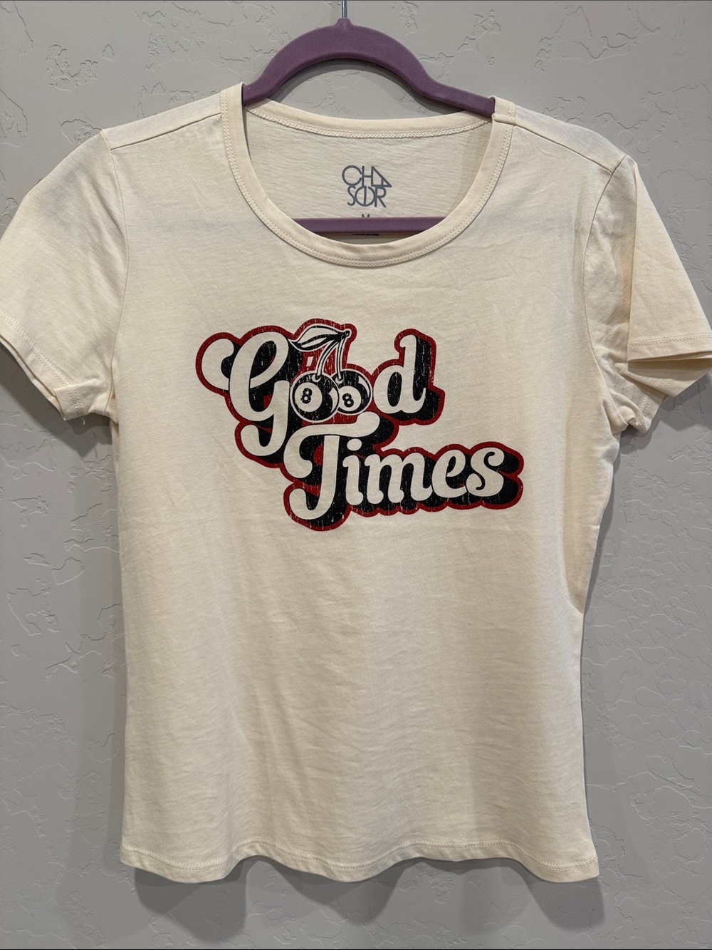CHASER Brand "Good Times" Retro Cherry 8-Ball Graphic Tee